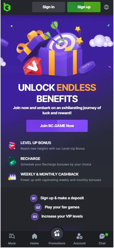 Unlock endless benefits by downloading BC.Game app for iOS